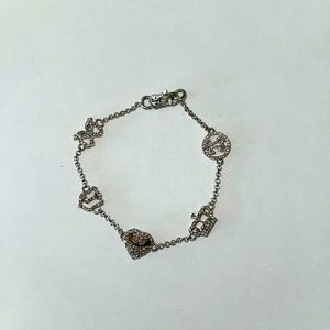 Juicy Couture silver chain rhinestone bracelet